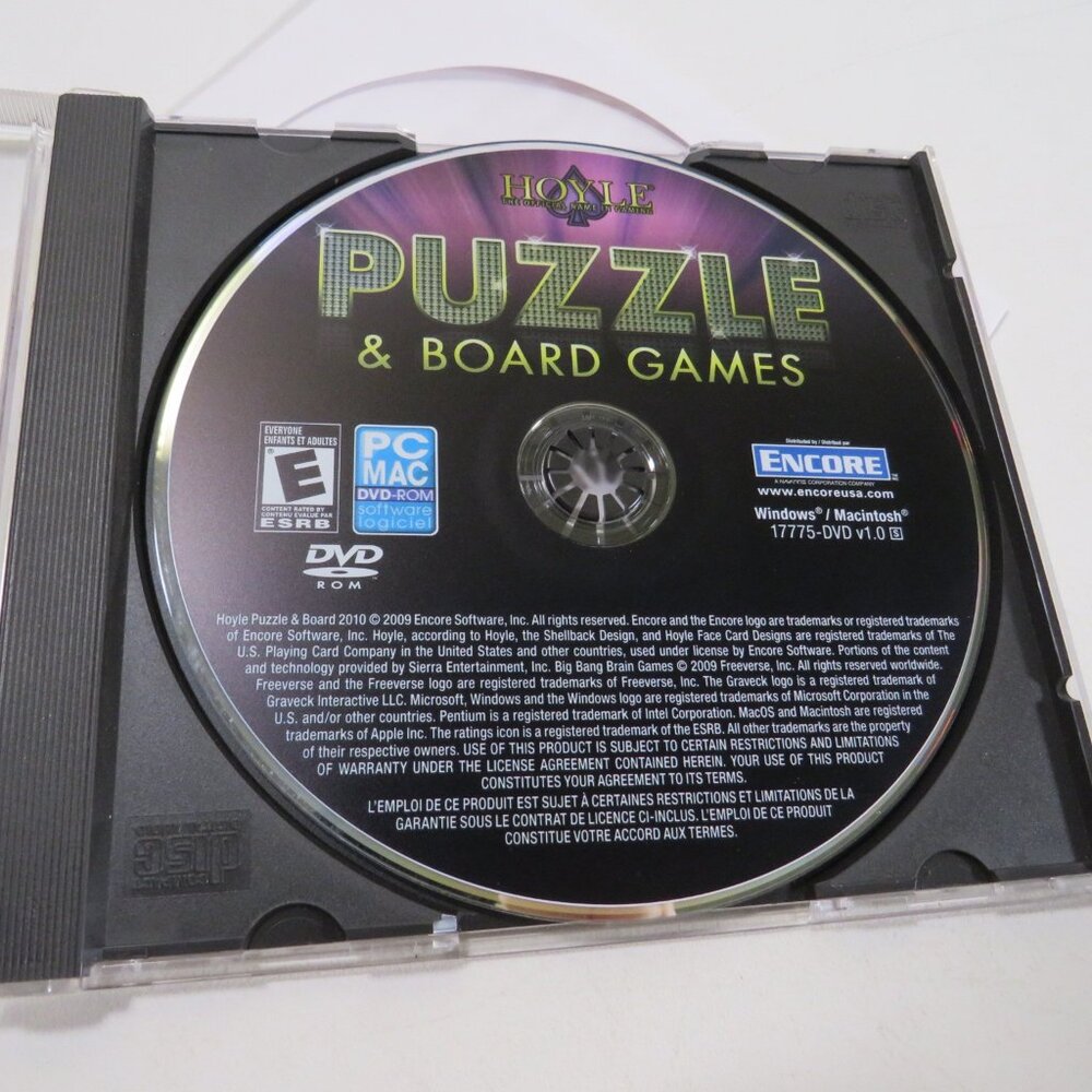 Hoyle Puzzle & Board Games Computer Game OUT OF DATE SOFTWARE